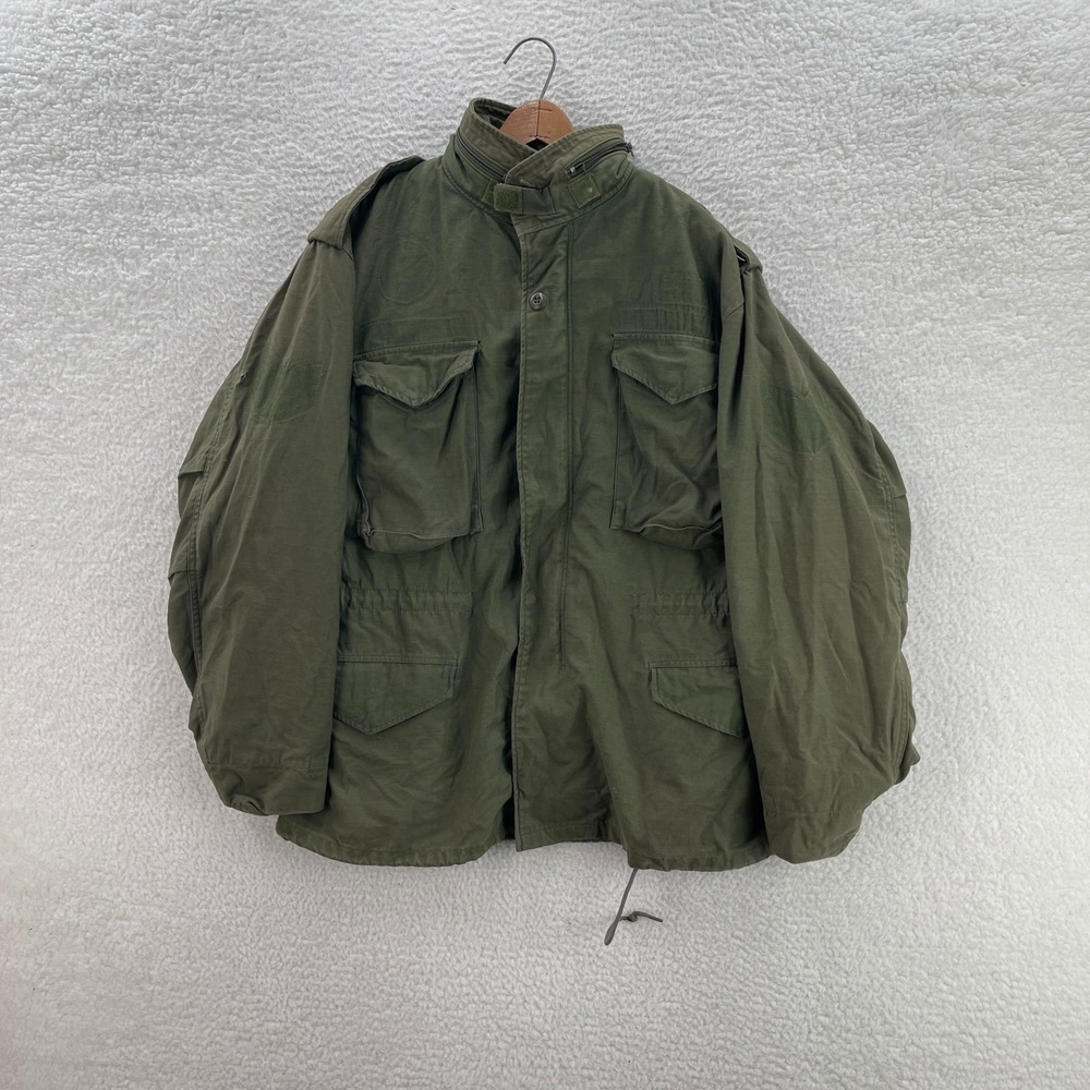 Vintage Military M65 Field Jacket Mens Medium Reg Green OG-107 Army 80s Gorpcore